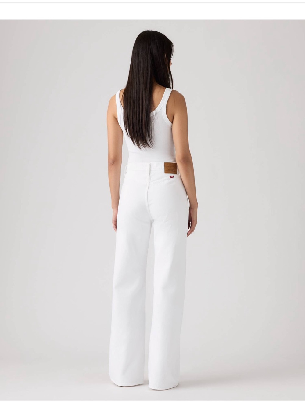Levi's White Ribcage Wide Leg Jeans 31/32 - Picture 2 of 2